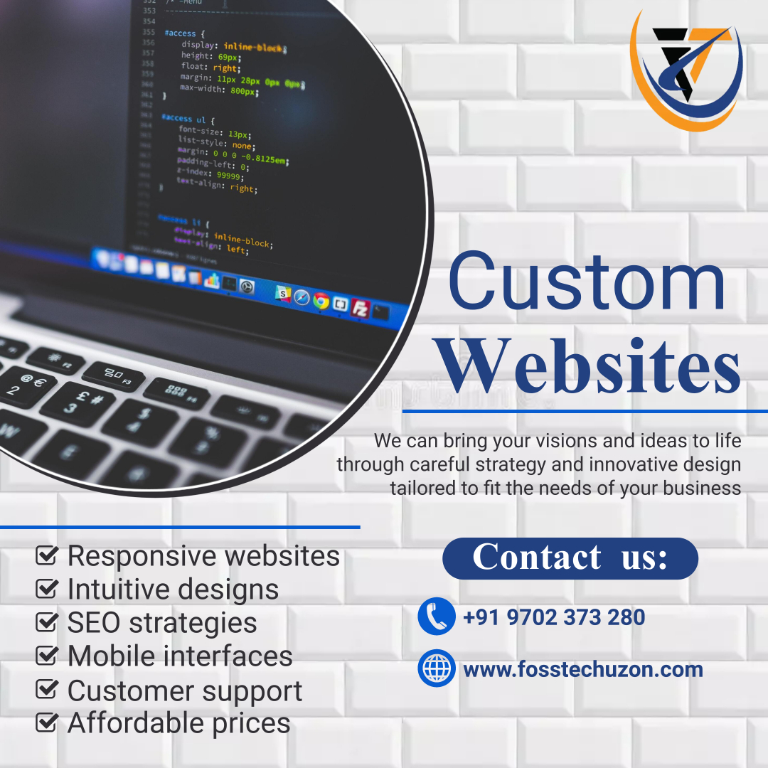 Custom Websites Crafted Just for You